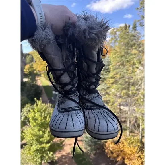 Sorel Tofino Waterproof Winter Snow Boots Womens Size 8 EUR 40 Gray Waxed Canvas - Picture 7 of 16